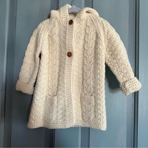 Vintage hand knit wool cardigan made in Italy